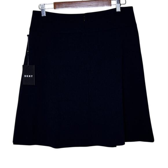 NWT DKNY Black & White Color Block Pleated Skirt Size: 10 - Picture 3 of 4